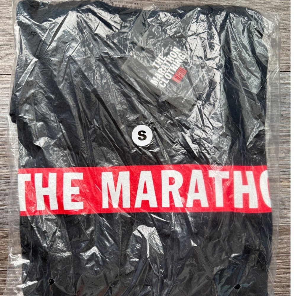 The‎ Marathon Clothing Black Red Logo Graphic T Shirt Mens Size S